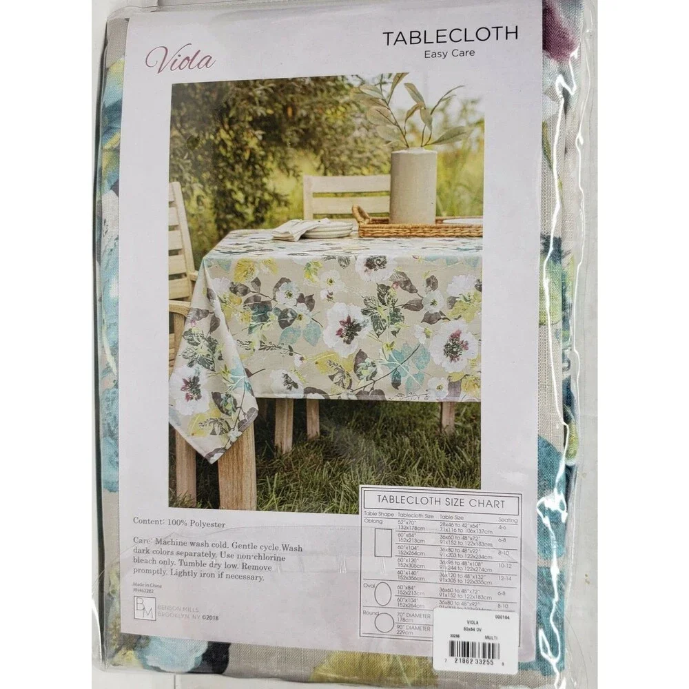 1 Fabric Printed Tablecloth,60